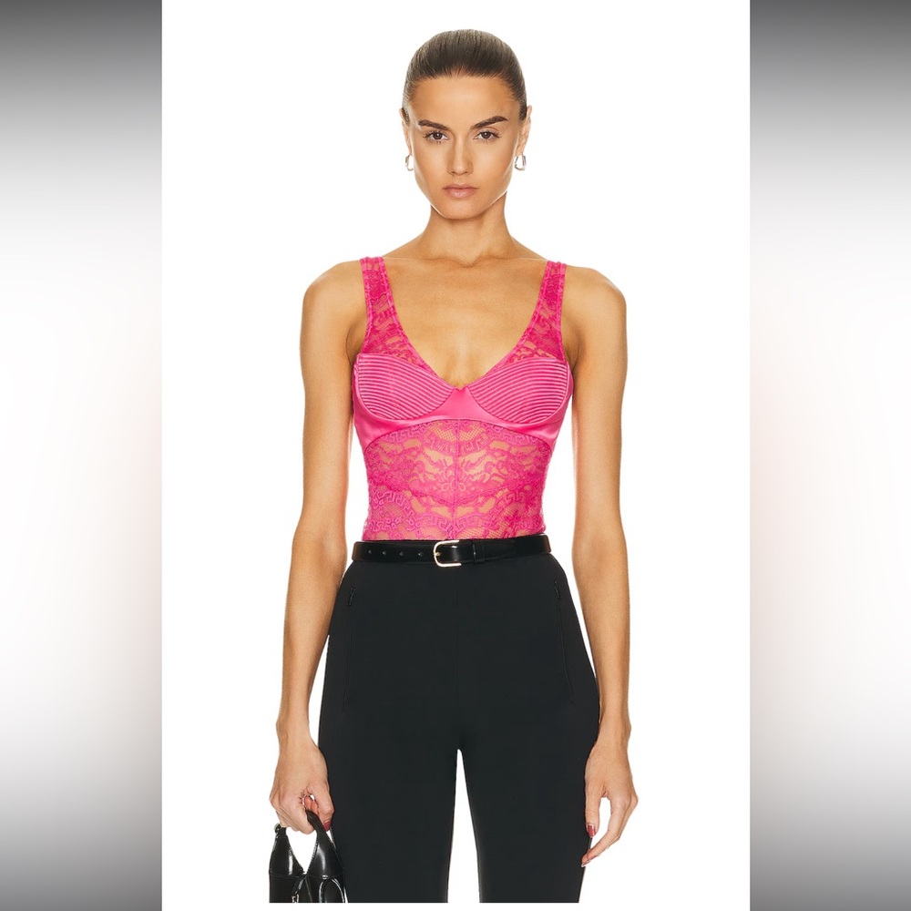 ‼️CLEARANCE SALE ‼️Versace Satin and Lace Bustier Bodysuit - Picture 5 of 11